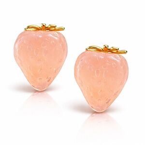 Pink Strawberry Stud Earrings